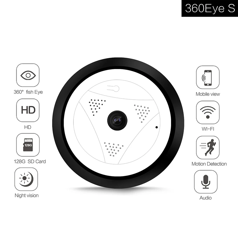 960P Panoramic Camera EC10 video camara 360 IR night vision motion sensor 2 way Talk fisheye lens max 128G
960P Panoramic Camera EC10 video camara 360 IR night vision motion sensor 2 way Talk fisheye lens max 128G