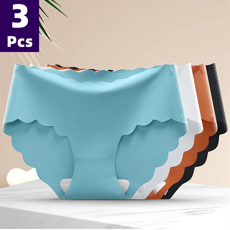 3 Pcs/set Solid Women Panties Ice Silk Underwear Traceless Panties Sexy Underwear Comfortable Breathable Panties Cotton Crotch
3 Pcs/set Solid Women Panties Ice Silk Underwear Traceless Panties Sexy Underwear Comfortable Breathable Panties Cotton Crotch