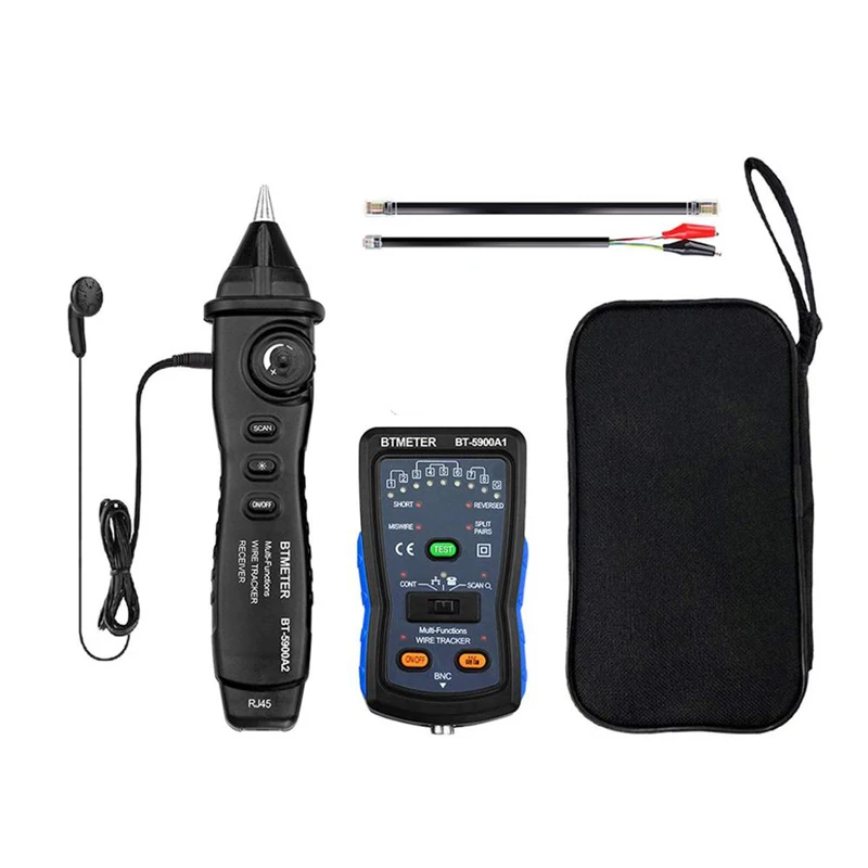 BT-5900A Cable Finder Tone Generator Probe Kit Wire Tracker Toner Ethernet LAN Network Cable Tester Continuity Checker 
BT-5900A Cable Finder Tone Generator Probe Kit Wire Tracker Toner Ethernet LAN Network Cable Tester Continuity Checker
