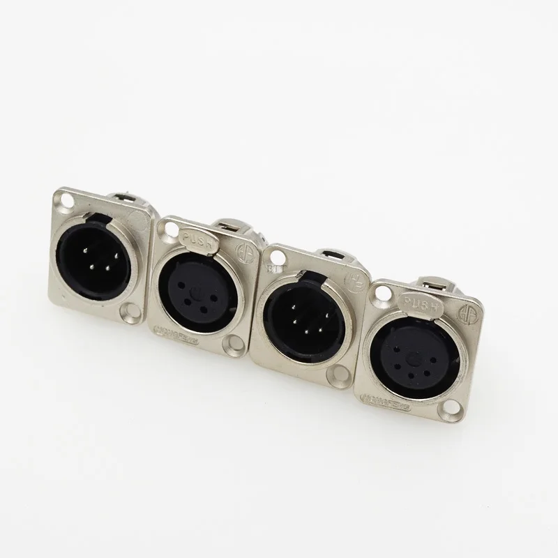 3Pins 4Pins 5Pins XLR Connector Male Female Jack Socket Panel Mounted Type Chassis Square Shape Metal Housing
3Pins 4Pins 5Pins XLR Connector Male Female Jack Socket Panel Mounted Type Chassis Square Shape Metal Housing