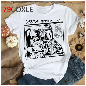 

2020 Baby Yoda Mandalorian TShirt Men/women summer T shirt Funny Moive Graphic Tees Men Star Wars Tshirt Male white 80s 90s Top