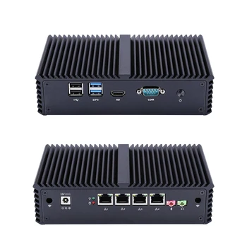 QOTOM Mini PC Core i3 i5 i7 processor 4 Gigabit NIC Router, support AES-NI Fanless Firewall mini pc Q300G4
QOTOM Mini PC Core i3 i5 i7 processor 4 Gigabit NIC Router, support AES-NI Fanless Firewall mini pc Q300G4