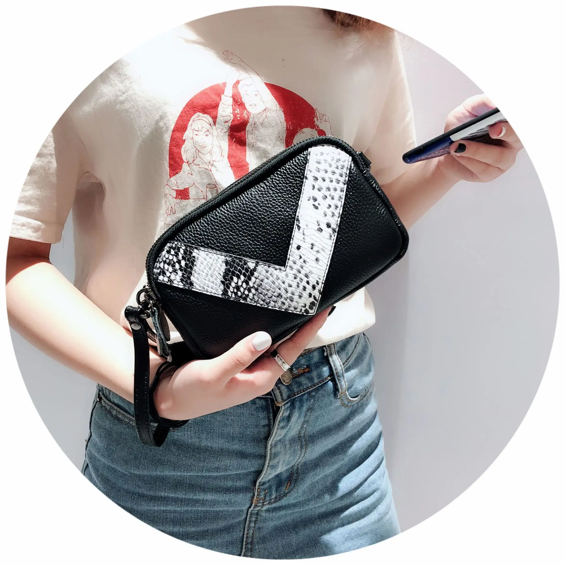 WOMEN'S Bag 2019 Summer New Style Genuine Leather Summer Versatile Elegant Clutch Trendy Bag Soft Leather Mini Shoulder Mobile P
WOMEN'S Bag 2019 Summer New Style Genuine Leather Summer Versatile Elegant Clutch Trendy Bag Soft Leather Mini Shoulder Mobile P