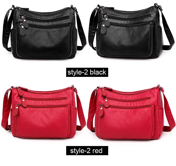 New Casual Women Bag Soft Leather Shoulder Bags Multi-pocket PU Handbag Female Crossbody Messenger Bags Bolsa New Casual Women Bag Soft Leather Shoulder Bags Multi-pocket PU Handbag Female Crossbody Messenger Bags Bolsa