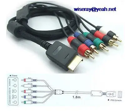 DHL/EMS 20pcs Set AV Video-Audio Cable Component 5 RCA Plug for Play Station 3 & PS3 Console-A8
DHL/EMS 20pcs Set AV Video-Audio Cable Component 5 RCA Plug for Play Station 3 & PS3 Console-A8
