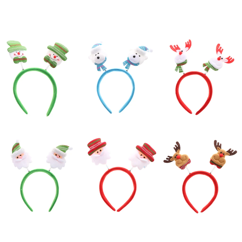 Pack of 6 Santa Claus Dear Headband Christmas Hair Bands Party Decoration Pack of 6 Santa Claus Dear Headband Christmas Hair Bands Party Decoration