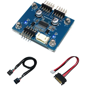 4-Port 9Pin Header Hub Male 1 to 4 Female Extension Splitter Cable with Additional Power and netic Base
4-Port 9Pin Header Hub Male 1 to 4 Female Extension Splitter Cable with Additional Power and netic Base