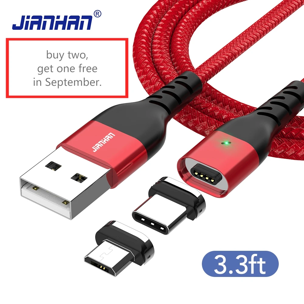 2.4A Magnetic USB Cable Fast Charging USB Type C Cable Magnet Charger Data Charge Micro USB Cable Mobile Phone Cable USB Cord
2.4A Magnetic USB Cable Fast Charging USB Type C Cable Magnet Charger Data Charge Micro USB Cable Mobile Phone Cable USB Cord