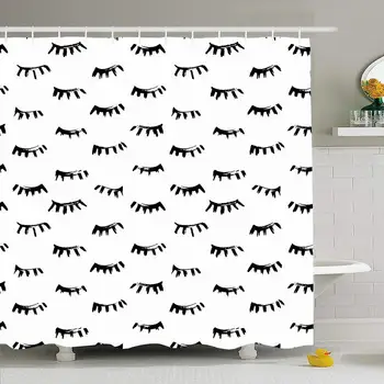 Shower Curtain Set with Hooks 72x78 Brushed Casual Look Person with Backdrop Hand Drawn Pattern Close Eye Eyes Beauty Fashion
Shower Curtain Set with Hooks 72x78 Brushed Casual Look Person with Backdrop Hand Drawn Pattern Close Eye Eyes Beauty Fashion