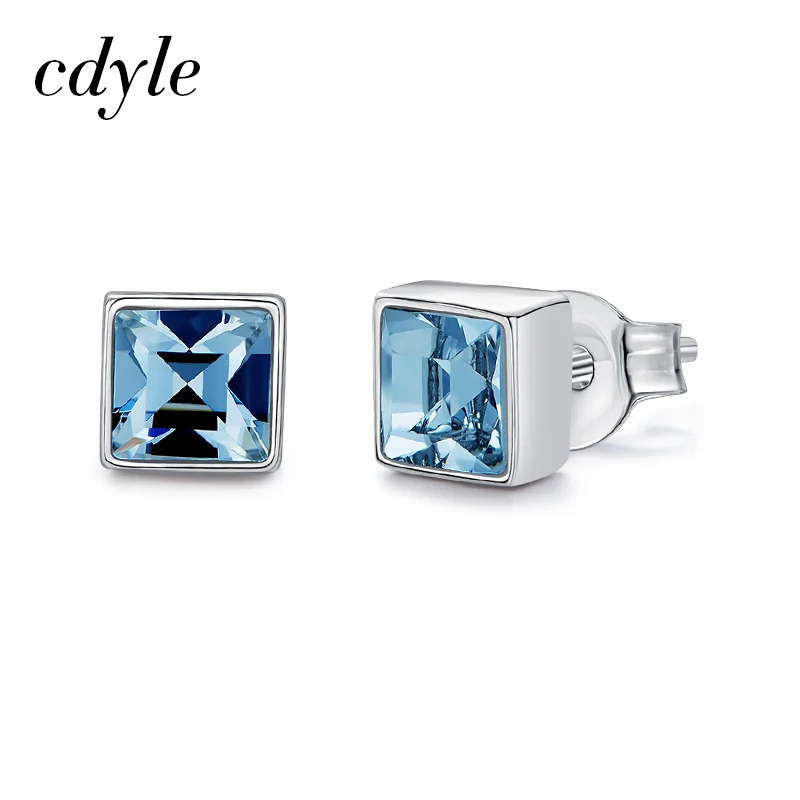 Cdyle Korean 925 Sterling Silver Women's Earrings Square 1.5cm Natural Sky Blue Crystal Stud Earrings Fashion Jewelry
Cdyle Korean 925 Sterling Silver Women's Earrings Square 1.5cm Natural Sky Blue Crystal Stud Earrings Fashion Jewelry