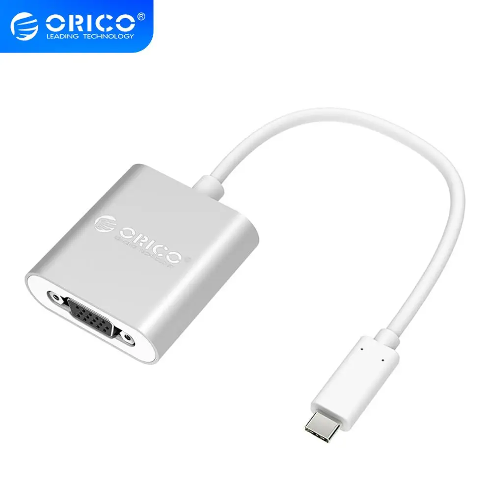 ORICO Aluminum USB3.1 Superspeed Type-C Hub to VGA Поддержка 1920*1080P HD Конвертация с длиной кабеля 15 см |