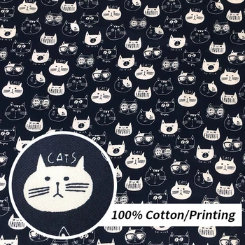 Cute cat print Sewing 100% cotton Fabric Needlework Patchwork cloth for Tissue Kids Home Textile DIY Handmade Sewing Doll Dress
Cute cat print Sewing 100% cotton Fabric Needlework Patchwork cloth for Tissue Kids Home Textile DIY Handmade Sewing Doll Dress