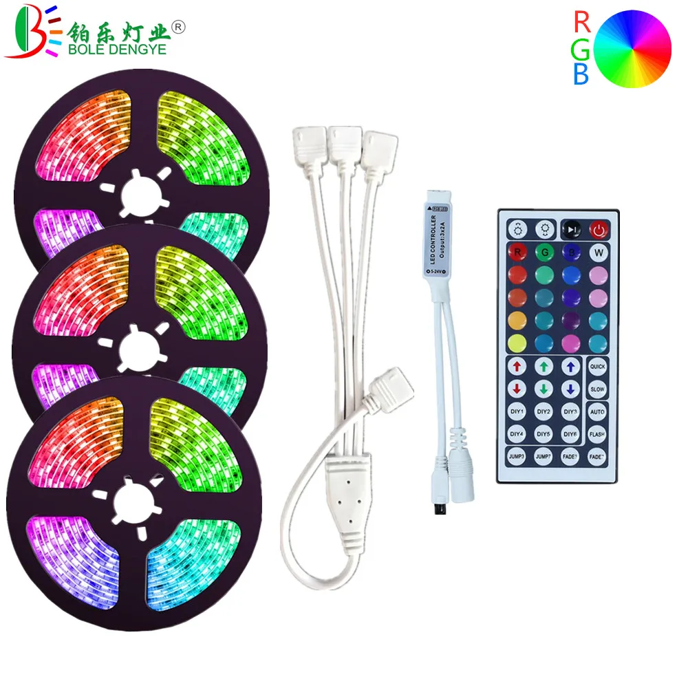 SMD 5050 DC 12V Flexible RGB Strip Light 44key Wireless LED Controller 5M 10M 15M LED Tape Ribbon 30leds/m 60leds/m Rope Light
SMD 5050 DC 12V Flexible RGB Strip Light 44key Wireless LED Controller 5M 10M 15M LED Tape Ribbon 30leds/m 60leds/m Rope Light