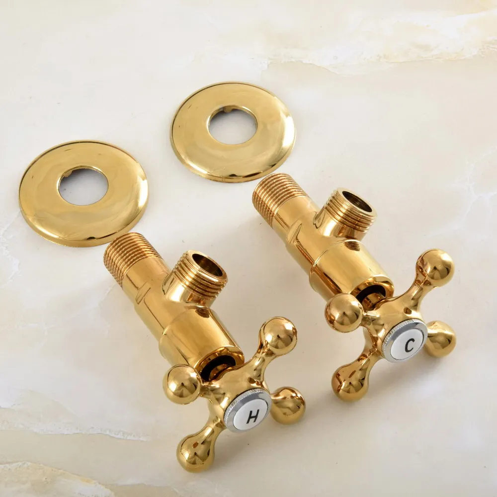 2PCS Gold Color Brass 1/2"male x 1/2" male Brass Bathroom Angle Stop Valve Gold Finish Filling Valves Bathroom Nav020a
2PCS Gold Color Brass 1/2"male x 1/2" male Brass Bathroom Angle Stop Valve Gold Finish Filling Valves Bathroom Nav020a