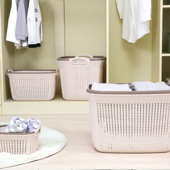 Imitation Rattan Portable Rectangular Bathroom Laundry Storage Laundry Storage Basket Desktop Snack Toy Debris Sorting Basket
Imitation Rattan Portable Rectangular Bathroom Laundry Storage Laundry Storage Basket Desktop Snack Toy Debris Sorting Basket