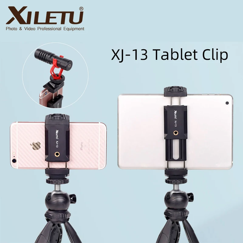 XILETU XJ13 Universal Tablet Clip Smartphone Holder Clip Stand w Mini Tripod Adjustable Bracket For Mobile Phones Ipro Tablets
XILETU XJ13 Universal Tablet Clip Smartphone Holder Clip Stand w Mini Tripod Adjustable Bracket For Mobile Phones Ipro Tablets