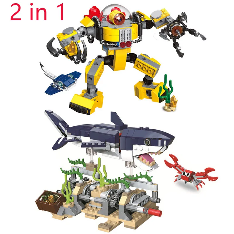 3139 City Creator 3 in 1 Underwater Robot Crane Building Blocks Sets Classic Movie Model Kids Toys For gift Compatible 31088
3139 City Creator 3 in 1 Underwater Robot Crane Building Blocks Sets Classic Movie Model Kids Toys For gift Compatible 31088