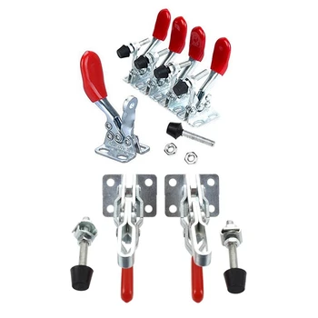 2Pcs 101A 50Kg 110 Lbs Holding Vertical Type Toggle Clamp & 5Pcs Hand Tool Toggle Clamp Anti Slip Red Horizontal Clamp 
2Pcs 101A 50Kg 110 Lbs Holding Vertical Type Toggle Clamp & 5Pcs Hand Tool Toggle Clamp Anti Slip Red Horizontal Clamp