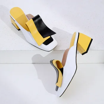 Simple Square Head Chunky-Heel Sandals Closed-toe after Empty Outer Wear Sandals
Simple Square Head Chunky-Heel Sandals Closed-toe after Empty Outer Wear Sandals