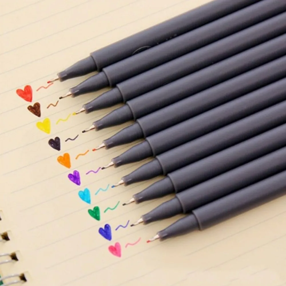 10 Pcs/set 0.38mm Watercolor Fine Line Pen Painting Tool Set Stationery Office School Art Supplies Color Drawing Gel Pen
10 Pcs/set 0.38mm Watercolor Fine Line Pen Painting Tool Set Stationery Office School Art Supplies Color Drawing Gel Pen