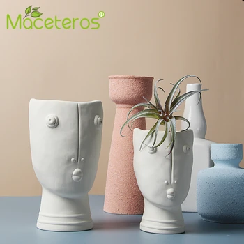 Nordic Art Abstract Human Face Ceramic Flower Pot Pure White Hand-painted Vase Green Plant Potted Gardening Decoration Supplies
Nordic Art Abstract Human Face Ceramic Flower Pot Pure White Hand-painted Vase Green Plant Potted Gardening Decoration Supplies