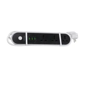 1.6m 3 USB Port 5V 3.1A Charger Adapters Power Socket 3 Outlets Extension Socket Smart USB Power Strip with EU Plug
1.6m 3 USB Port 5V 3.1A Charger Adapters Power Socket 3 Outlets Extension Socket Smart USB Power Strip with EU Plug