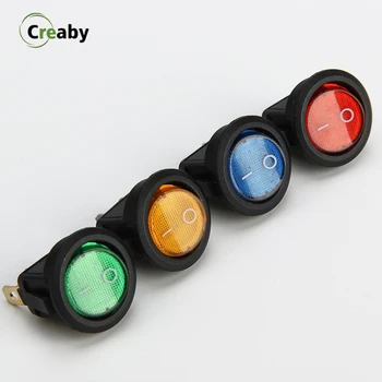AC 220V Round Rocker Switch NO/OFF 2 Position 3 Pins Power Push Button Switch 20mm Latching Toggle Switch Blue Red Green Yellow
AC 220V Round Rocker Switch NO/OFF 2 Position 3 Pins Power Push Button Switch 20mm Latching Toggle Switch Blue Red Green Yellow