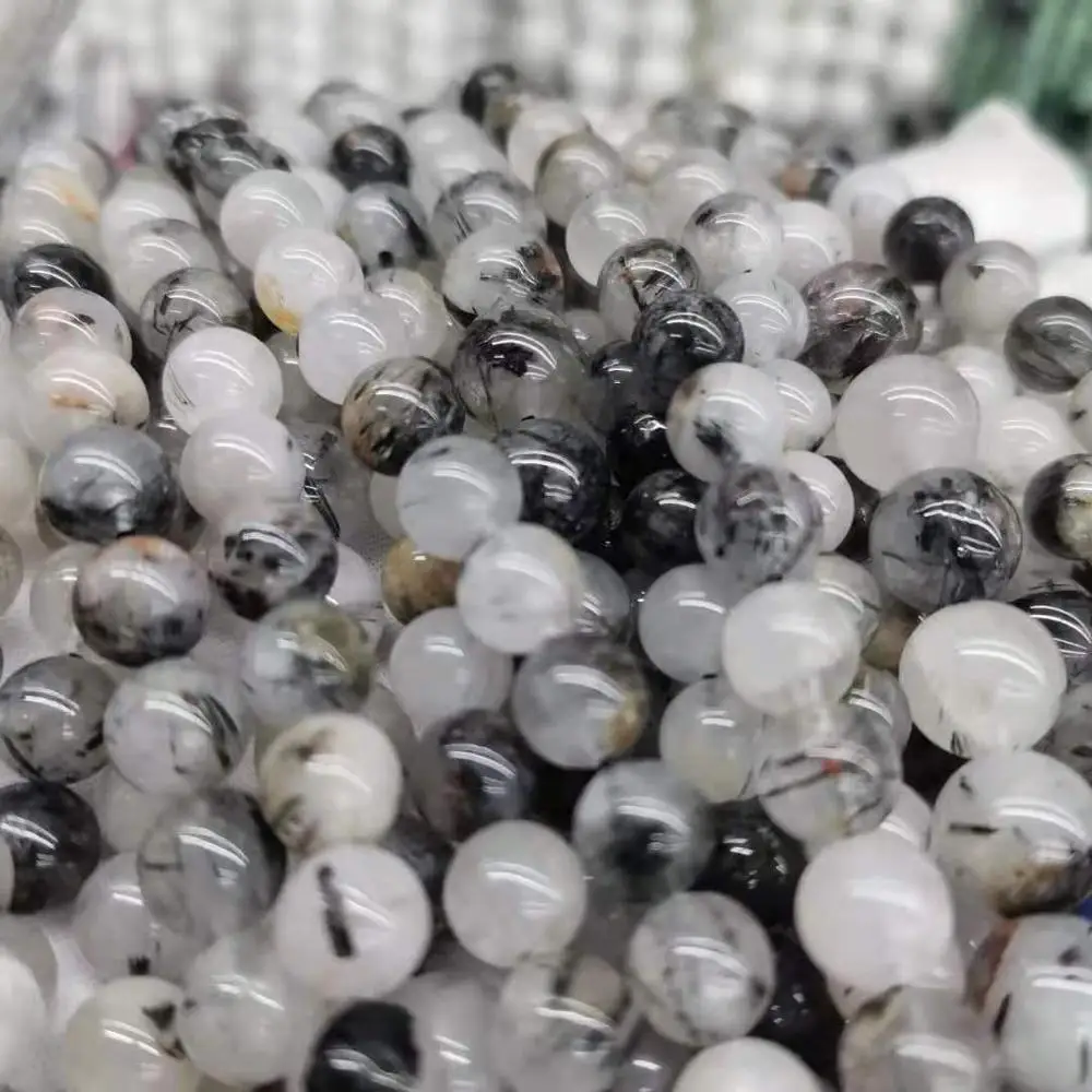 Natural Stone Black Rutilated Quartz Beads Smooth Loose Beads 6-12mm for Jewelry Making Charm Accessories DIY
Natural Stone Black Rutilated Quartz Beads Smooth Loose Beads 6-12mm for Jewelry Making Charm Accessories DIY