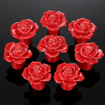 8Pcs Red Rose Ceramic Handles Furniture Cabinet Knobs and Handles Door Cupboard Drawer Kitchen Pull Handles Furniture Fittings
8Pcs Red Rose Ceramic Handles Furniture Cabinet Knobs and Handles Door Cupboard Drawer Kitchen Pull Handles Furniture Fittings