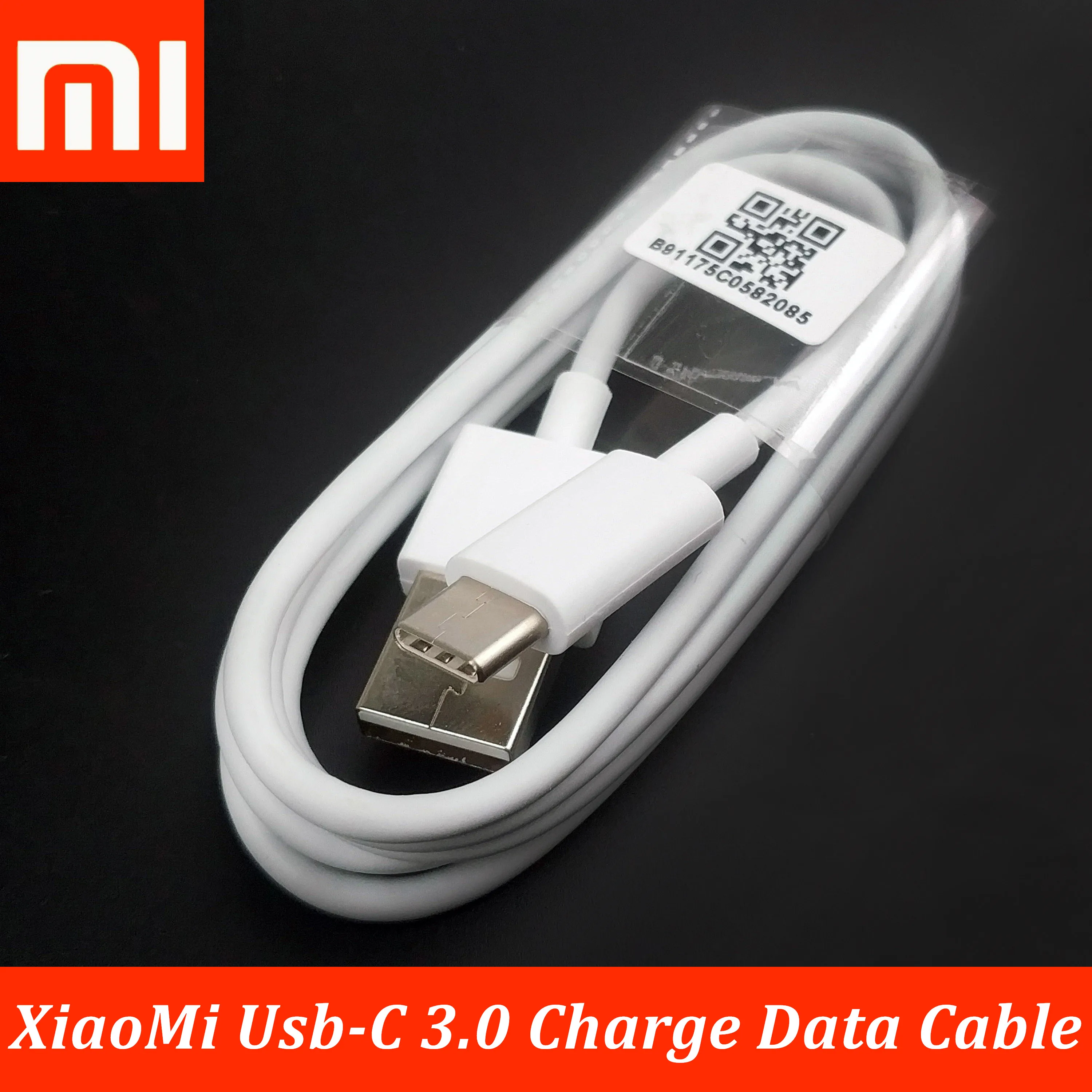 Оригинальный зарядный кабель Xiao mi Red Note8 pro usb type c 100 см белый быстрый 2А для