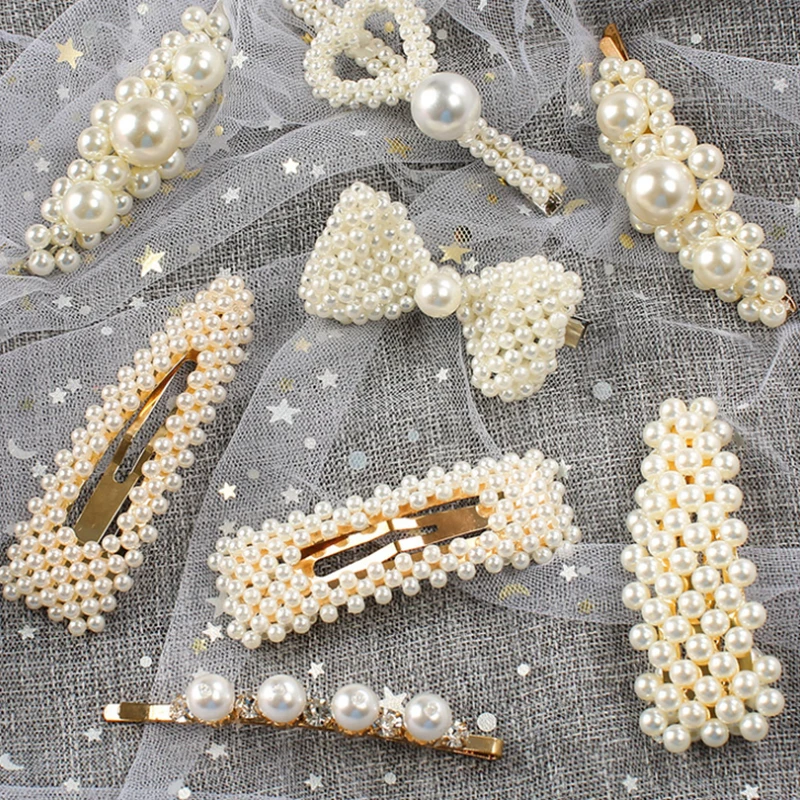 Fashion Pearl Hair Clip for Women Korea Barrette Hairpins Trendy Handmade Hair Styling Accessories child Hair accessories
Fashion Pearl Hair Clip for Women Korea Barrette Hairpins Trendy Handmade Hair Styling Accessories child Hair accessories