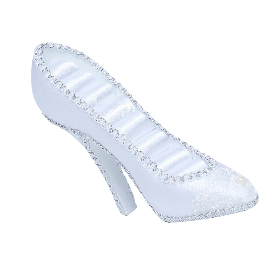 White Resin High-heel Shoes Ring Roll Display Stand Rack Organizer White Resin High-heel Shoes Ring Roll Display Stand Rack Organizer