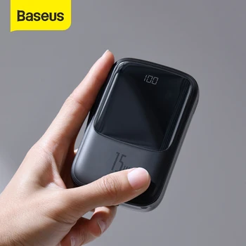 Baseus 15W Power Bank 10000mAh Built-in USB C Cable Mini Powerbank Portable External Battery Charger Pack For Smartphone
Baseus 15W Power Bank 10000mAh Built-in USB C Cable Mini Powerbank Portable External Battery Charger Pack For Smartphone