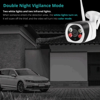 2MP Wifi IP Camera Wireless Double light Movement Detection Waterproof Outdoor wifi Camera Camera home Security Surveillance
2MP Wifi IP Camera Wireless Double light Movement Detection Waterproof Outdoor wifi Camera Camera home Security Surveillance