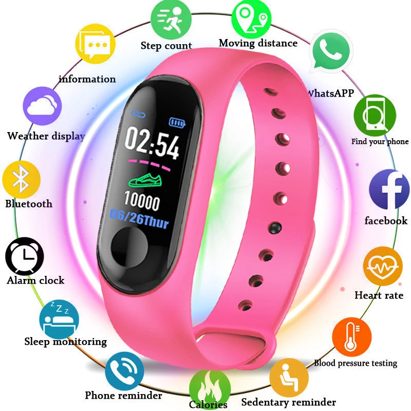 M3 Smart Band Sport Bracelet Blood Pressure & Heart Rate Monitor Smart Band Colorful Touch Screen Wristband Fitness Tracker
M3 Smart Band Sport Bracelet Blood Pressure & Heart Rate Monitor Smart Band Colorful Touch Screen Wristband Fitness Tracker