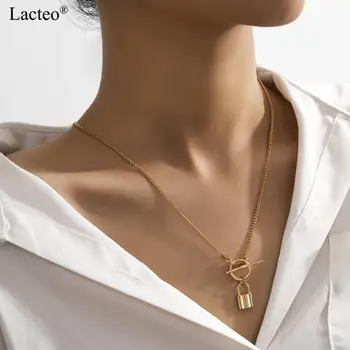 Lacteo Miami Cuban Fine Long Chain Gothic Lock Pendant Necklace Street Punk Rod Circle Collar Choker Necklace Jewelry for Women
Lacteo Miami Cuban Fine Long Chain Gothic Lock Pendant Necklace Street Punk Rod Circle Collar Choker Necklace Jewelry for Women