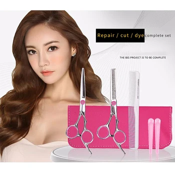 5Pcs Hair Cutting Scissors Set, with Thinning Scissors, Comb, Clips, Hairdressing Shears Set for Barber, Salon
5Pcs Hair Cutting Scissors Set, with Thinning Scissors, Comb, Clips, Hairdressing Shears Set for Barber, Salon