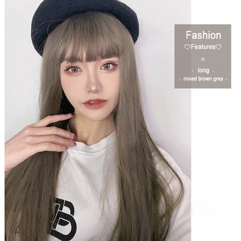 AILIADE Long Straight Grey Wig Synthetic Wigs for Women Natural with Bangs Heat Resistant Fiber Hair for Cosplay Party Wigs
AILIADE Long Straight Grey Wig Synthetic Wigs for Women Natural with Bangs Heat Resistant Fiber Hair for Cosplay Party Wigs