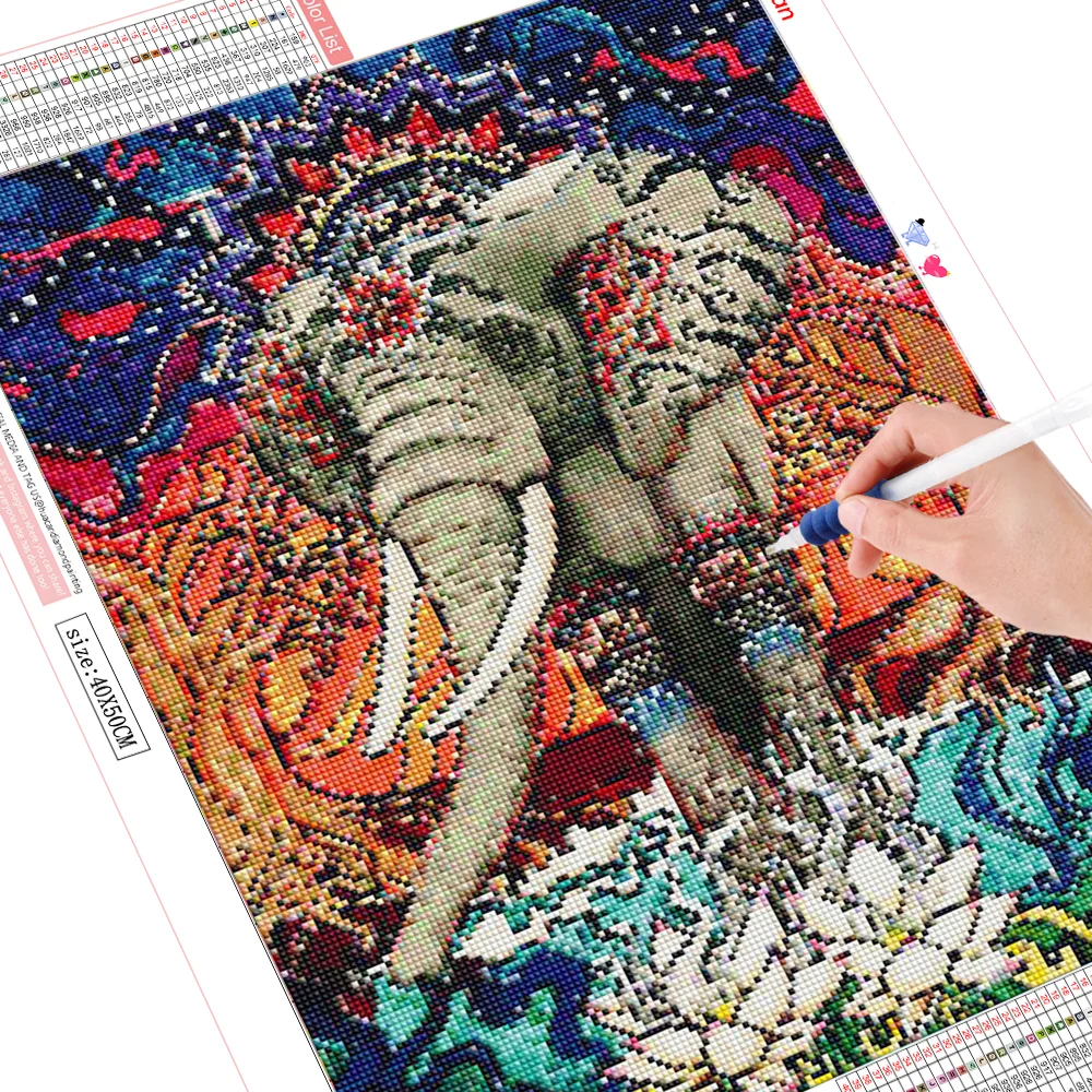 HUACAN полная квадратная Алмазная картина Продажа Слон 5D Вышивка крестиком
