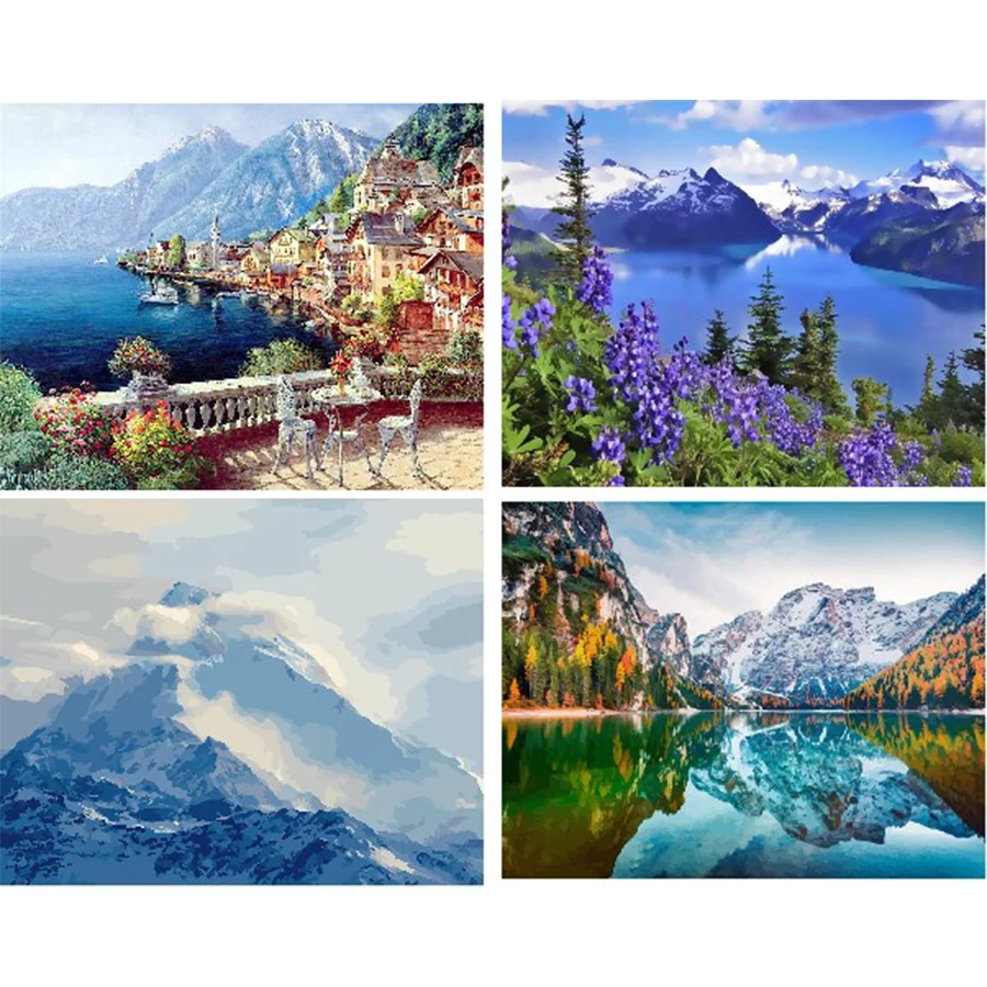 DIY 40x50cm Oil Painting By Numbers Landscape Snow mountain Paint by numbers On Canvas Home Decor Frameless Digital Painting
DIY 40x50cm Oil Painting By Numbers Landscape Snow mountain Paint by numbers On Canvas Home Decor Frameless Digital Painting