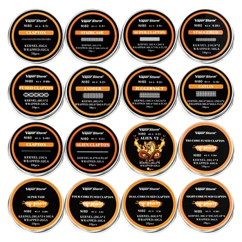 2 Boxes NI80 Nichrome High Density Alien V2 Fused Clapton Prebuilt Heating Coil Electronic Cigarette Spirals RDA RTA RDTA Coil
2 Boxes NI80 Nichrome High Density Alien V2 Fused Clapton Prebuilt Heating Coil Electronic Cigarette Spirals RDA RTA RDTA Coil