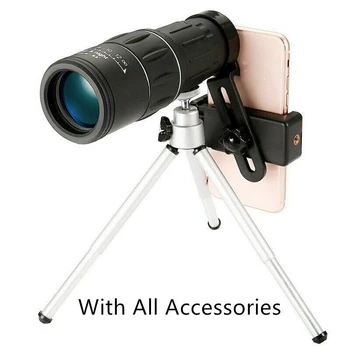 Monocular Telescope 16x52 HD Waterproof Anti-dust Shockproof Telescopes for Outdoor SP99
Monocular Telescope 16x52 HD Waterproof Anti-dust Shockproof Telescopes for Outdoor SP99