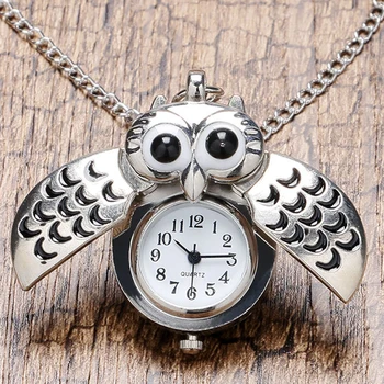 Fashion Retro Unisex Vintage double open Owl Antique Unique Necklace Pocket Watch Gift Quartz Relogio Clock
Fashion Retro Unisex Vintage double open Owl Antique Unique Necklace Pocket Watch Gift Quartz Relogio Clock