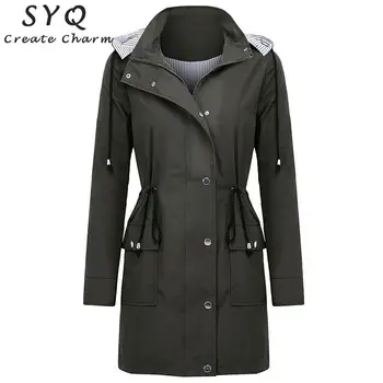 Trench coat Womens 2020 Spring Autumn Hoodies top Plus size Slim Students Baseball clothes Medium length Windbreaker Coats 
Trench coat Womens 2020 Spring Autumn Hoodies top Plus size Slim Students Baseball clothes Medium length Windbreaker Coats