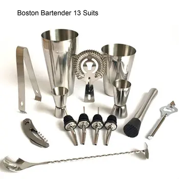 13pcs Stainless Steel Cocktail Shaker Mixer Wine Martini Boston Shaker Set Barware Kit For Bartender Drink Party Bar Tools
13pcs Stainless Steel Cocktail Shaker Mixer Wine Martini Boston Shaker Set Barware Kit For Bartender Drink Party Bar Tools