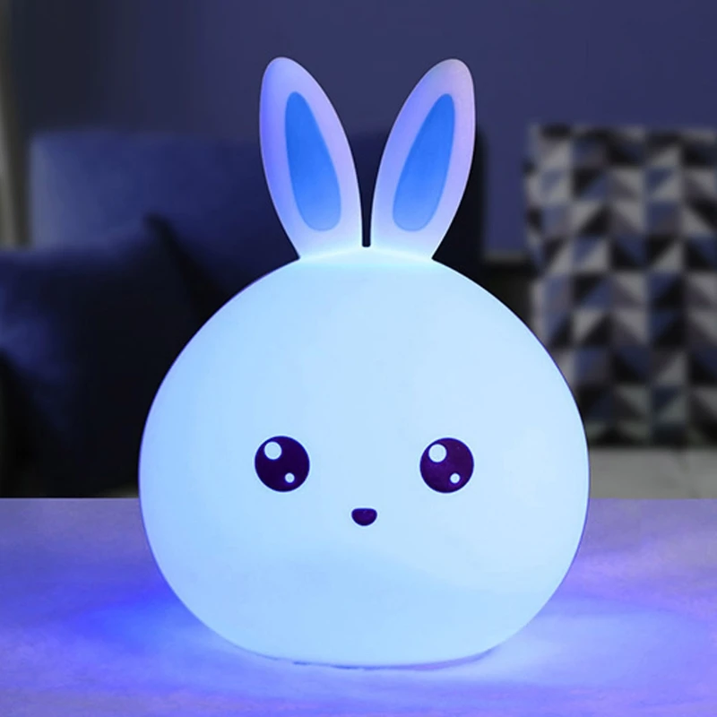 Cute Rabbit Bedside Lamp Tap Control Colorful Color Changing Night Light USB Rechargeable Silicone Lamp for Baby Infant Toddler
Cute Rabbit Bedside Lamp Tap Control Colorful Color Changing Night Light USB Rechargeable Silicone Lamp for Baby Infant Toddler
