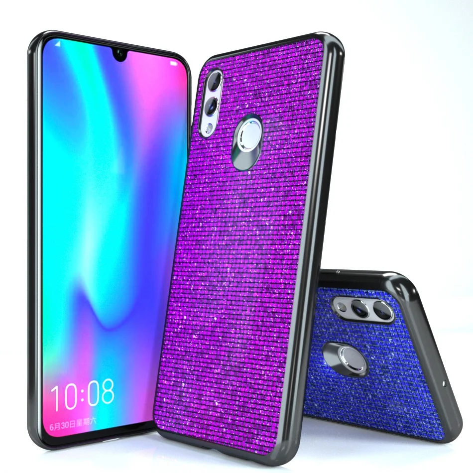 Роскошный блестящий чехол с блестками для huawei P Smart Z силиконовая Мягкая задняя
