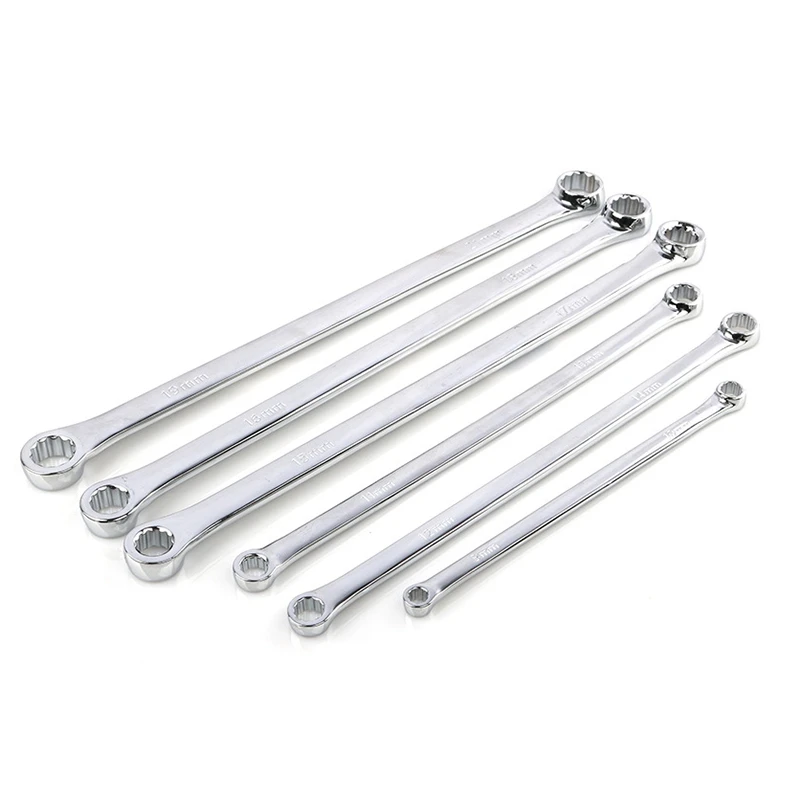 6-Piece Set of Chrome Vanadium Steel Extended Double-Headed Plum Blossom Wrench Twelve-Point Socket Wrench Tool
6-Piece Set of Chrome Vanadium Steel Extended Double-Headed Plum Blossom Wrench Twelve-Point Socket Wrench Tool