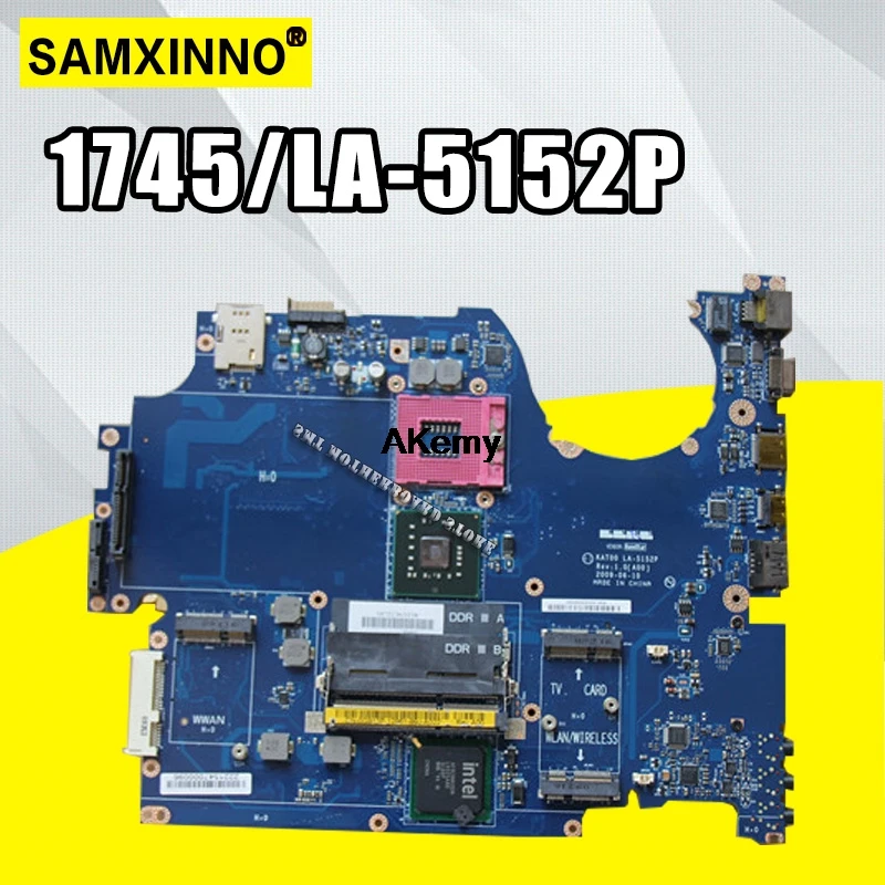 For Dell Studio 1745 Laptop Motherboard KAT00 LA-5152P CN-0G913P 0G913P G913P 100% fully tested
For Dell Studio 1745 Laptop Motherboard KAT00 LA-5152P CN-0G913P 0G913P G913P 100% fully tested