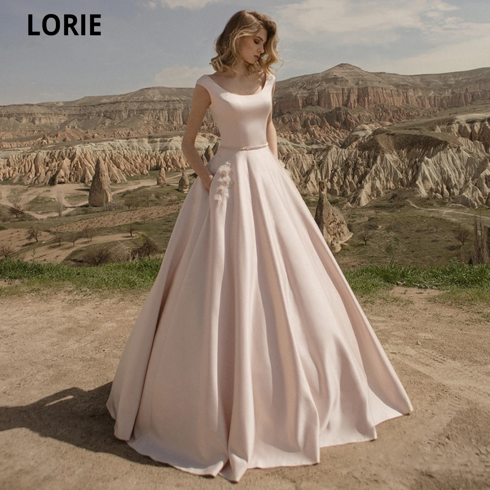 LORIE A-line Wedding Dresses Open Back Beach Bridal Gowns Sleeveless Simple Princess Outdoor Party Dress With Belt Pockets 2020
LORIE A-line Wedding Dresses Open Back Beach Bridal Gowns Sleeveless Simple Princess Outdoor Party Dress With Belt Pockets 2020